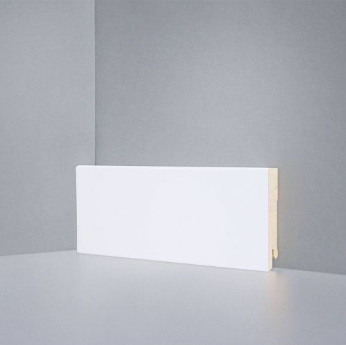 Плинтус напольный Deartio Плинтус МДФ, белый, под покраску W 06-80